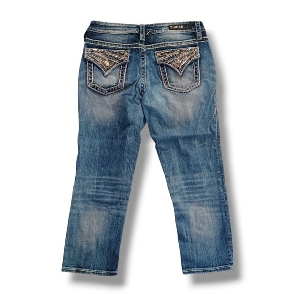 Vigoss Jeans Cropped Capri New York Heritage Fit Stretch Lowrise Size 4 Size 3 - Picture 1 of 13